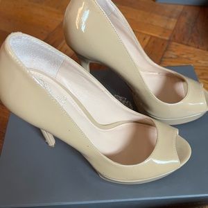 Used Once. Vince Camuto Lorim Nude Stilleto Shoes. Size 6.  Comes with Box.